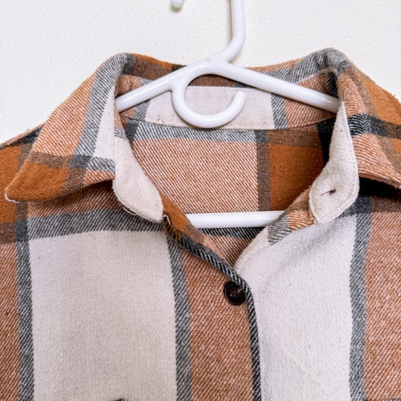 Plaid Flap Detail Drop Shoulder Coat - Picture 6 of 6